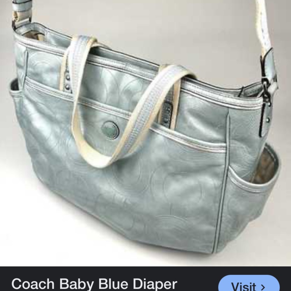 Coach Light Blue Baby Bag
